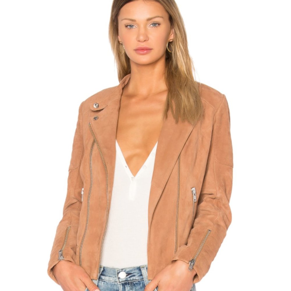 XS NWOT Etienne Marcel Suede Moto Jacket